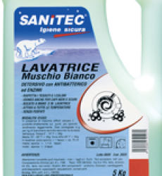 LAVATRICE con enzimi ed antibatterico
(Muschio bianco)
Detergente liquido completo con antibatterico per il lavaggio in lavatrice dei capi bianchi e colorati. La sua Formulazione potenziata con enzimi rimuove le macchie più difficili rispettando i tessuti e i colori. Efficace anche alle basse temperature.
Rende i capi morbidi al tatto e gradevolmente profumati al fresco profumo di Iris Azzurro - Muschio Bianco.

Campo d’impiego: tutta la biancheria, bianchi e colorati.
Dosaggio: 20-40g/kg di biancheria asciutta in funzione della durezza dell’acqua e del grado di sporco. 
Poco sporco 1 tappo e mezzo; Medio sporco 2 tappi; Molto sporco 3 tappi.