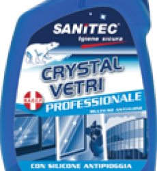 CRYSTAL VETRI multiuso antialone
Detergente multiuso specifico per la pulizia di vetri, cristalli, specchi e parti cromate. Rende le superfici brillanti, profumate senza lasciare aloni con effetto antipolvere. La sua specifica formulazione con silicone evita le macchie lasciate dalla pioggia.