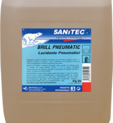 BRILL PNEUMATIC nero gomme 
Detergente liquido concentrato lucidante e ravvivante dei pneumatici, dei tappetini, profiliin plastica e gomma in genere. Dona brillantezza, ammorbidisce la gomma, evita le screpolature e riduce l’usura del pneumatico.

Campo d’impiego: pneumatici, tap-petini, profiliin plastica e gomma in genere. 
Dosaggio: 1 parte di prodotto con 3-4 parti d’acqua.